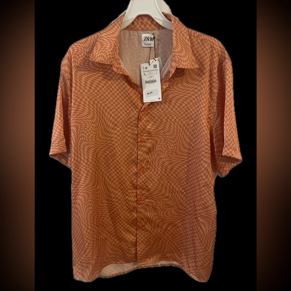 Zara geometric button down